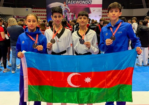 Azərbaycan taekvondoçuları Avropa birinciliyini dörd medalla başa vurublar