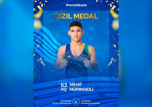 Azərbaycanın daha bir yunan-Roma güləşçisi dünya çempionatında qızıl medal qazanıb - YENİLƏNİB