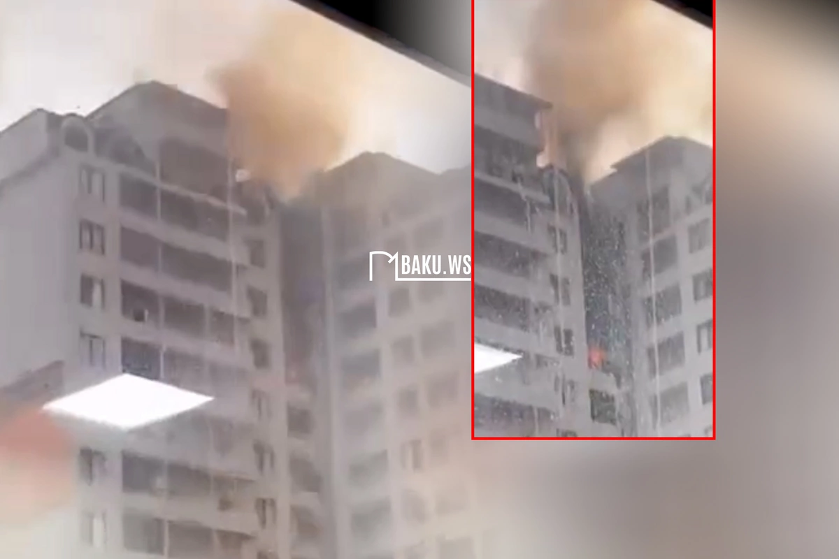 Bakının Nəsimi rayonunda binada yanğın başlayıb