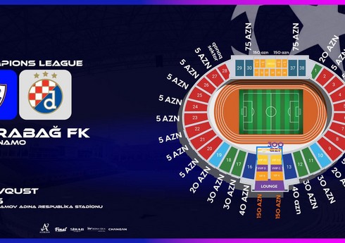 Çempionlar Liqası: "Qarabağ" - "Dinamo" matçının biletləri sabahdan satışa çıxarılacaq