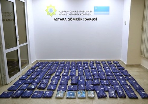 İrandan Rusiyaya aparılan alma yüklü avtomobildə külli miqdarda narkotik aşkarlanıb