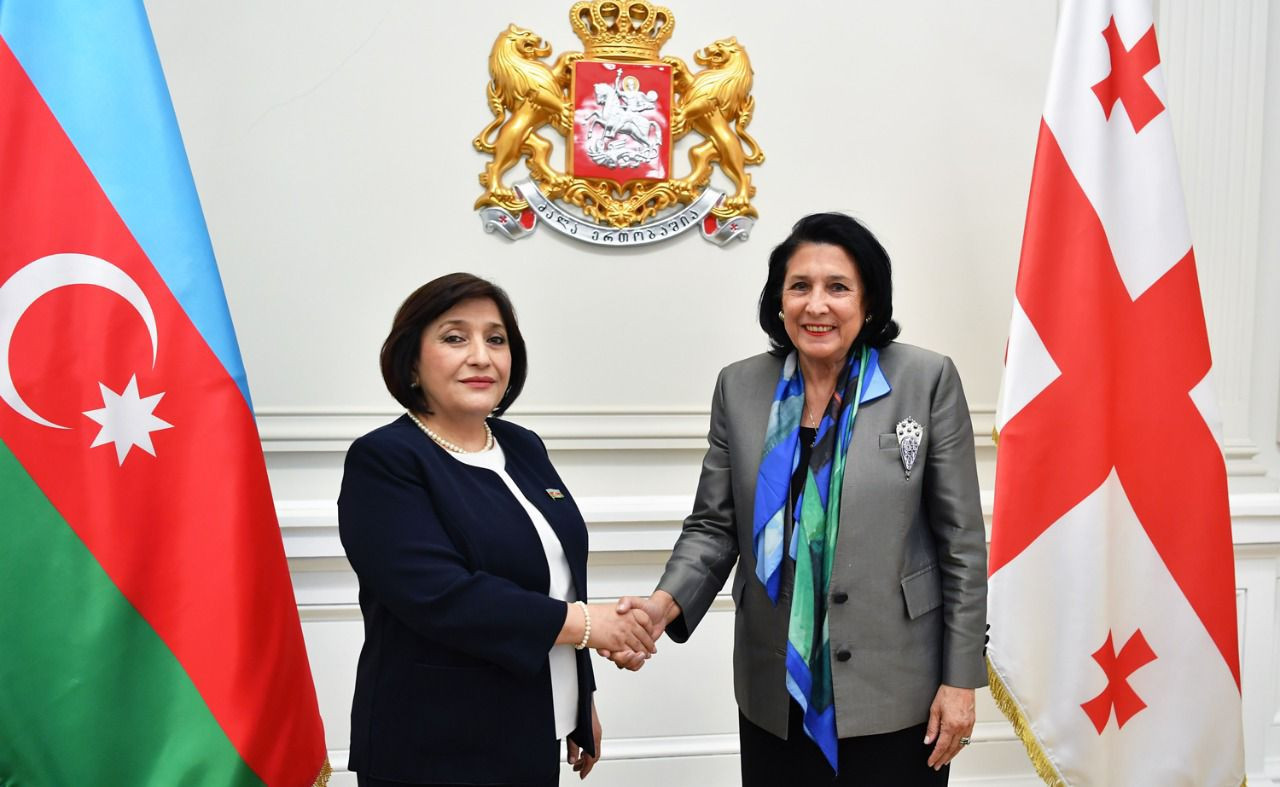 Sahibə Qafarova Gürcüstan Prezidenti ilə görüşüb