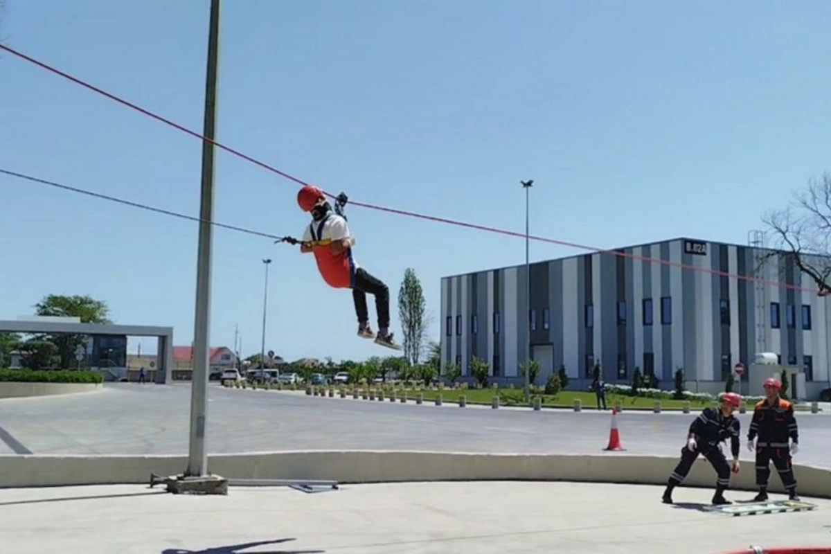 Xaçmazda yanğın-taktiki təlim keçirilib